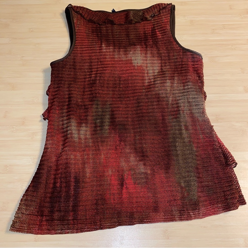 Y2K New Directions Ruffle Layered Blouse Fairy Tie Dye Tank Top Women’s Large - Picture 4 of 8